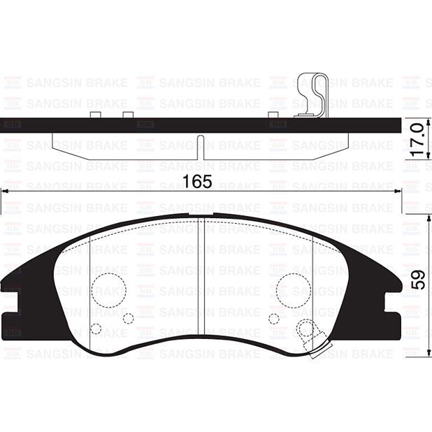 SANGSIN ÖN FREN BALATA KIA CERATO 2.0L D4EA DIZEL 04-06 / 1.6L G4EE BENZINLI 05- (581012FA10)