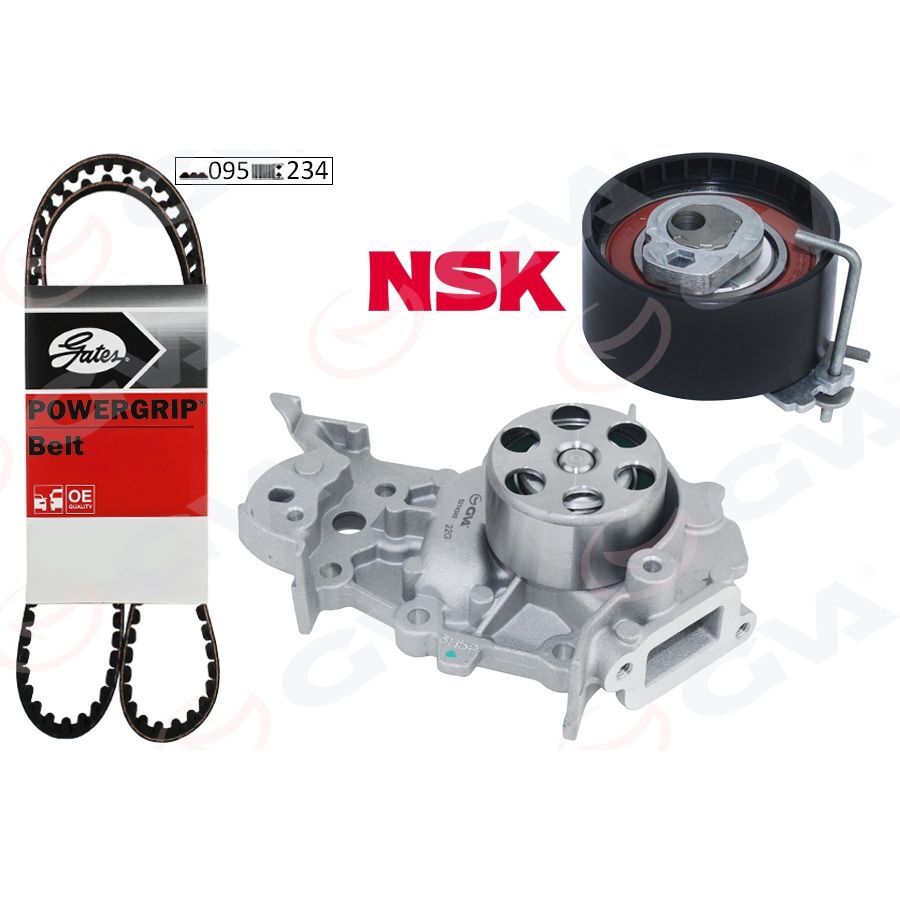 GVA DEVİRDAİMLİ EKSANTRİK GERGİ KİTİ 095X234 RENAULT CLIO II 98>05 CLIO III 05>12 CLIO IV 12>19 (119A01820R)