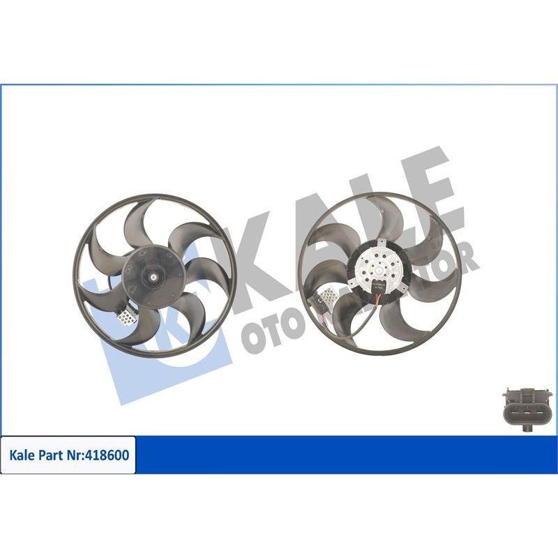 KALE RADYATOR FAN MOTORU PERVANELİ OPEL ASTRA H 04 ZAFIRA 05 250W-390MM (13205947)