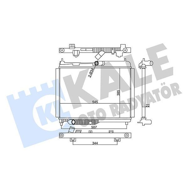 KALE RADYATOR SU RADYATÖRÜ FIESTA/ECOSPORT/PUMA/COURIER 23> 1.0 ECOBOOST-1.5 ECOBLUE ECOBLUE (H1BG8005AE)