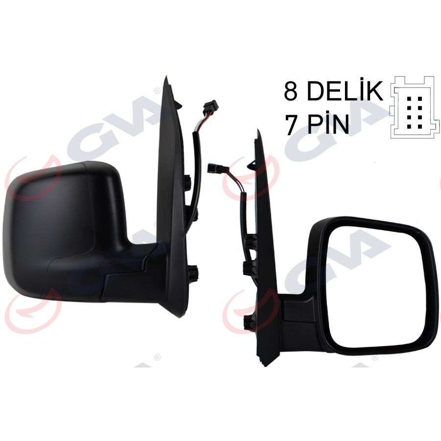 GVA DIŞ DİKİZ AYNASI SAĞ FIORINO-BIPPER-NEMO 07> ELEKTRİKLİ ISITMALI SENSÖRLÜ KONVEKS 7 FİŞ VM-6115EHSR (735460567)