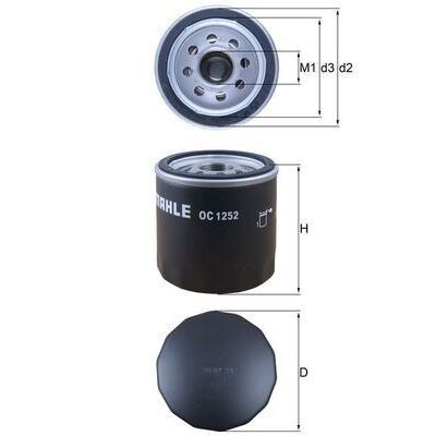 MAHLE YAG FILTRESI TRANSIT V348-V347-V363-V362 06>14 2.2-2.4 TDCI BOXER JUMPER III BOXER JUMPER DUCATO 2.2HDI 06>2.2HDI (1812551)