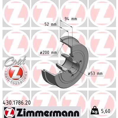 ZIMMERMANN ARKA FREN KAMPANA CORSA C 01 11 ABS Lİ (418001)