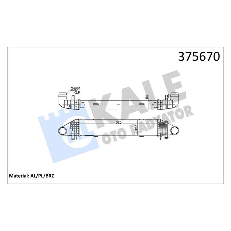 KALE RADYATOR TURBOSARJ RADYATORU MERCEDES W204 S204 C204 W212 C207 A207 (A2045000000)