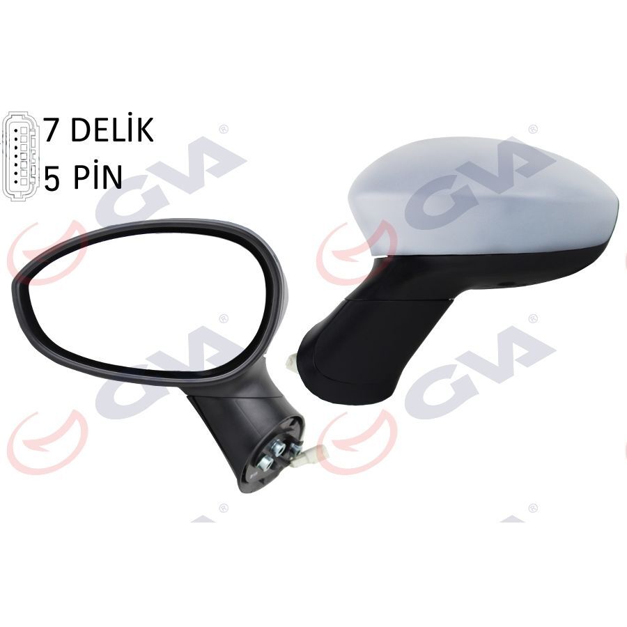 GVA DIŞ DİKİZ AYNASI SOL GRANDE PUNTO 06>LINEA 07> ELEKTRİKLİ ISITMALI ASTARLI SENSÖRLÜ KONVEKS 5 FİŞ VM-6156EHPL (735410433)