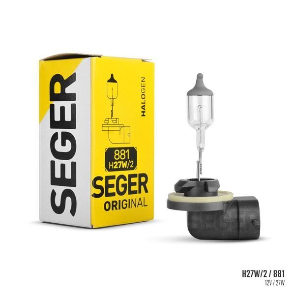 SEGER AMPUL H27W/2 881 12V 27W PGJ13 EĞRİ SOKET STANDART YENİLEME 3.500K STANDART IŞIK