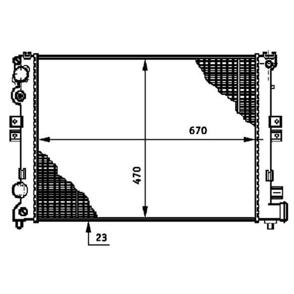 MAHLE RADYATÖR JUMPY-EXPERT-SCUDO-1.9D-2.0JTD AC KLİMASIZ MEK 669X470X27 (1301.P2)