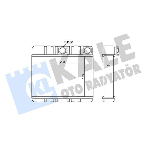 KALE RADYATOR KALORIFER RADYATORU BMW E46 98 05 E83 06 11 (64118372783)