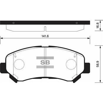 SANGSIN ÖN FREN BALATA NISSAN QASHQAI 1.5L DCI K9K DIZEL 1.6L 2.0L HR16 HR20 J10 06-13 / X-TRAIL 2.0L QR20 T31 07-> 2.0L M9R T31 DIZEL 07-> (D1060ET01A)