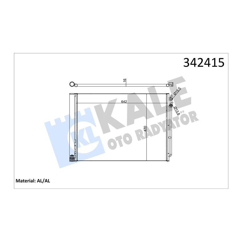 KALE RADYATOR KLIMA RADYATORU BMW F07 F10 F11 F18 F06 F12 F13 F01 F02 (64509109723)