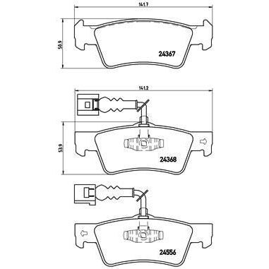BREMBO ARKA FREN BALATASI. Q7-TOUAREG (7L6698451)