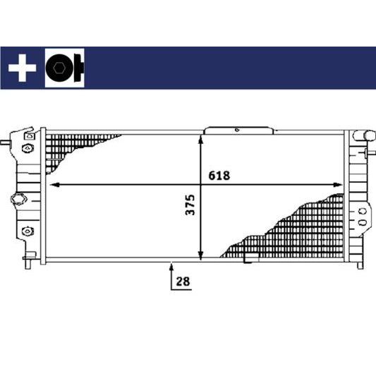 MAHLE RADYATÖR VECTRA A 90-95 CALIBRA A 94-97 AC KLİMASIZ MEK 618X375X28 (1300092)