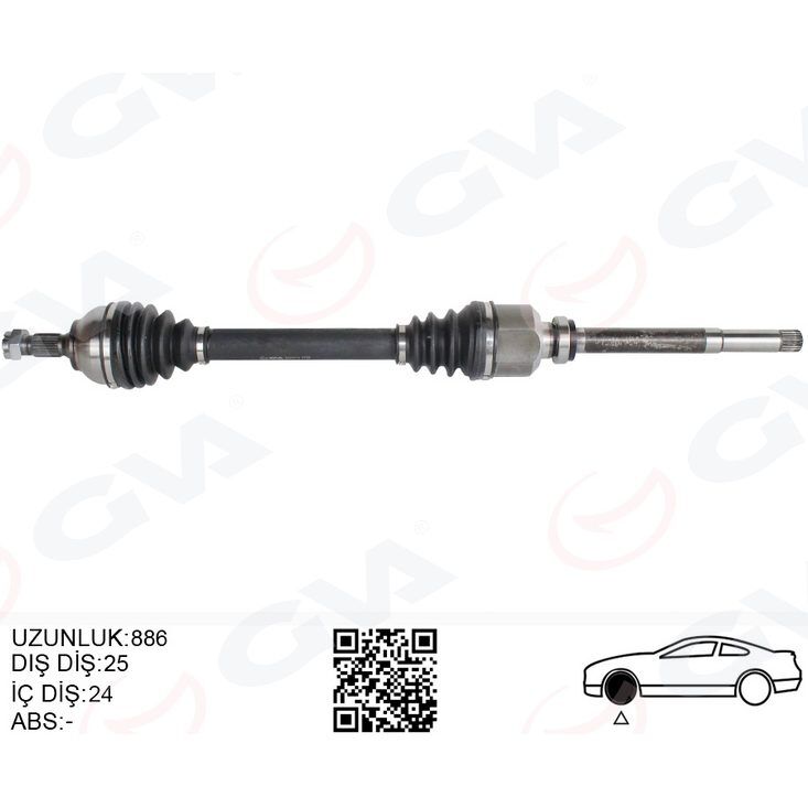 GVA KOMPLE AKS ÖN SAĞ PSA 301 1.6 HDI 100 PS EURO 6 18- (1613396080)