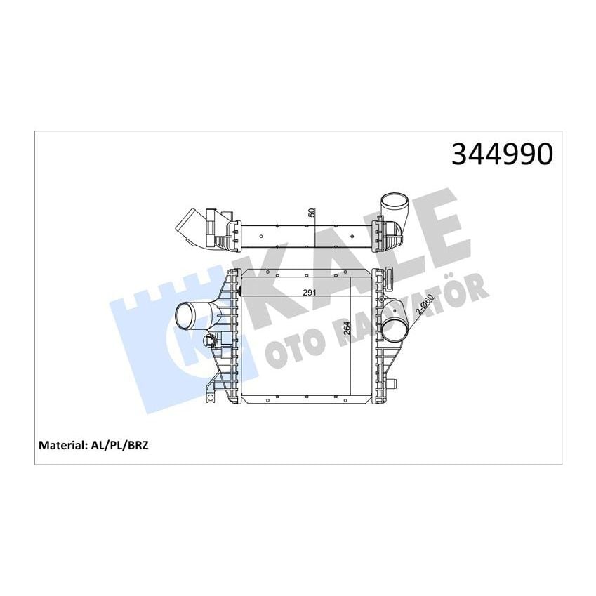 KALE RADYATOR TURBOSARJ RADYATORU MERCEDES VITO W638 97 03 (A6385012301)