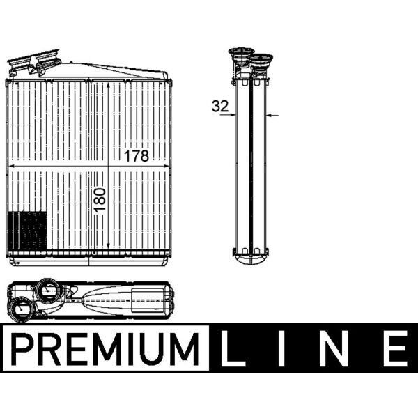 MAHLE KALORIFER RADYATORU 204DTD AJ20D4 DISCOVERY SPORT L550 FREELANDER 2 L359 R.R EVOQUE L538 VOLVO V60 I S80 2 S60 2 (LR002632)