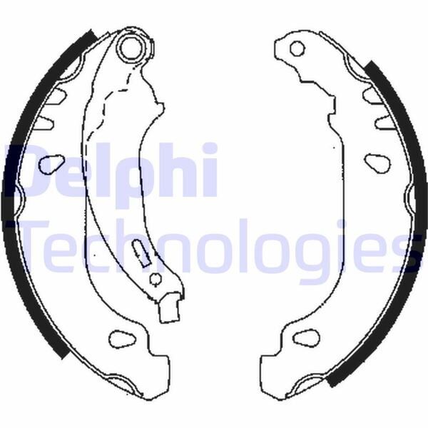 DELPHI ARKA PABUÇ BALATA CLIO II 98 >05 > SYMBOL II 08 > LOGAN 04 >11 > SANDERO 08 >11 > 180X40 (7701205758)