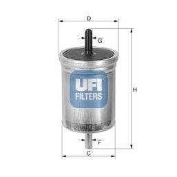 UFI YAKIT FİLTRESİ MGN I 1.4.1.6.İ.1.6.E-TWNG-SANTAFE WK6012 WK6013 (7700820375)