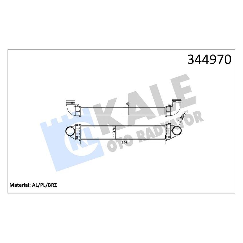 KALE RADYATOR TURBOSARJ RADYATORU MERCEDES W169 W245 (A1695000000)