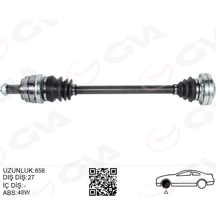 GVA KOMPLE AKS ARKA SAĞ BMW E81 E87 E82 E88 E90 E91 E92 658MM (33217547076)
