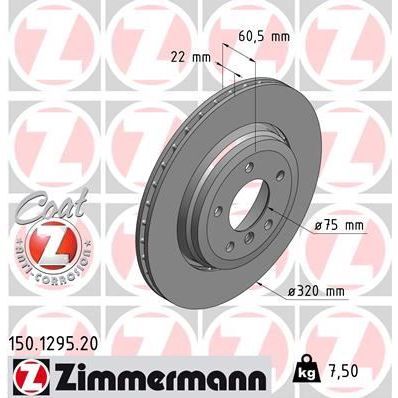 ZIMMERMANN FREN DISKI ARKA BMW E46 Z4 E85 E86 HAVALI KAPLAMALI (34216864052)