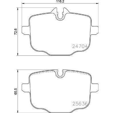 VALEO FREN BALATASI ARKA BMW G30 G38 G32 G11 G12 G16 G01 G02 G05 G06 G07 I20 (34216870552)