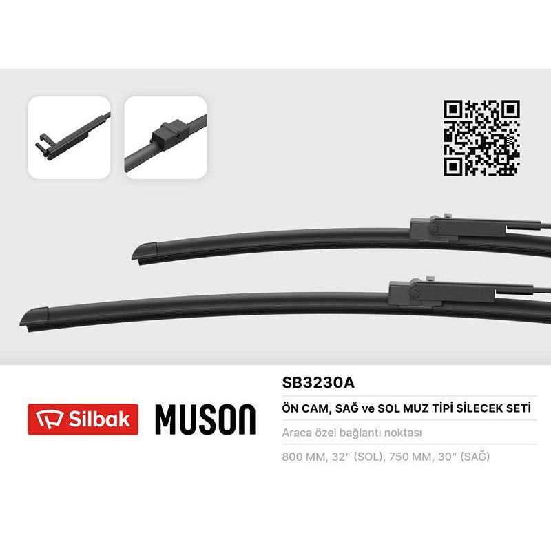 SILBAK SİLECEK SÜPÜRGESİ 800/750MM MUZ TİPİ C4 PICASSO / C4 GRAND PICASSO 10/06>