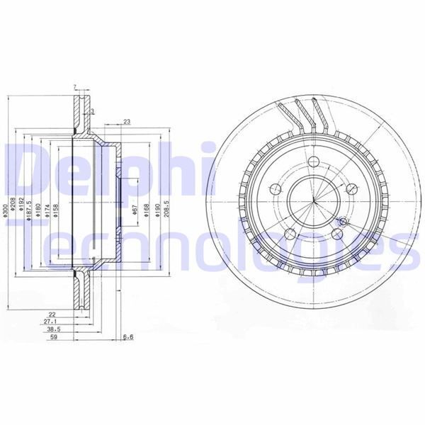 DELPHI FREN DISKI ARKA MERCEDES W211 W212 S212 C218 C219 X204 (A0004230912)