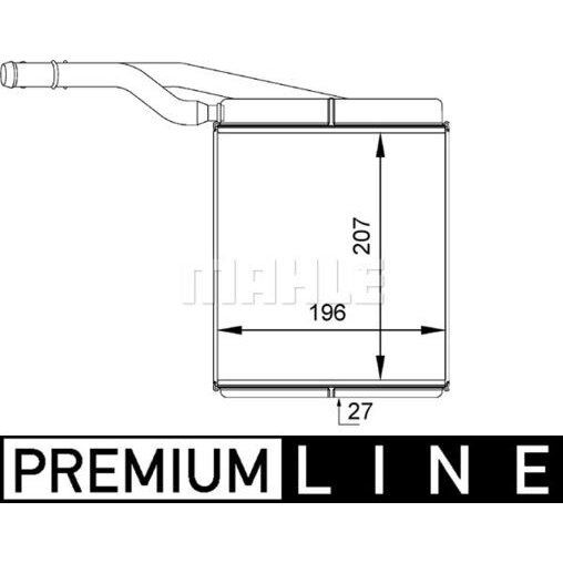 MAHLE KALORİFER RADYATÖRÜ BRAZİNG FOCUS-TOURNEO CONNECT 1.6 16V-1.8 16V-1.8 TDI 2195X187X40 (1062254)