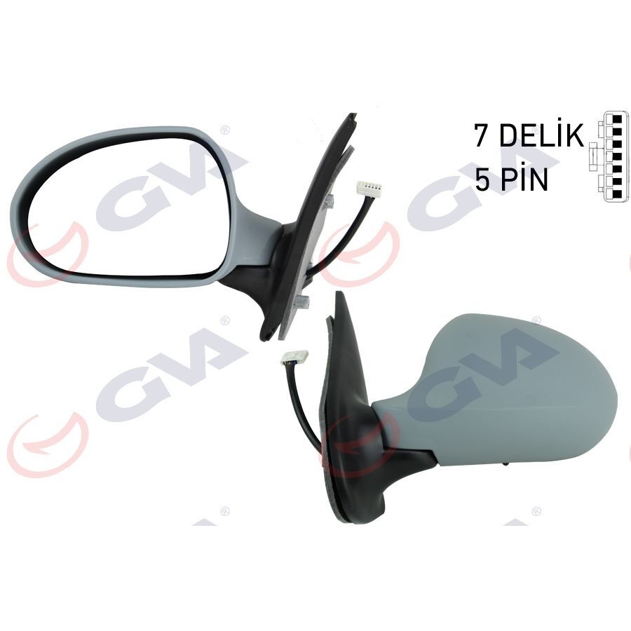 GVA DIŞ DİKİZ AYNASI SOL ALBEA 06> ELEKTRİKLİ ASTARLI KONVEKS