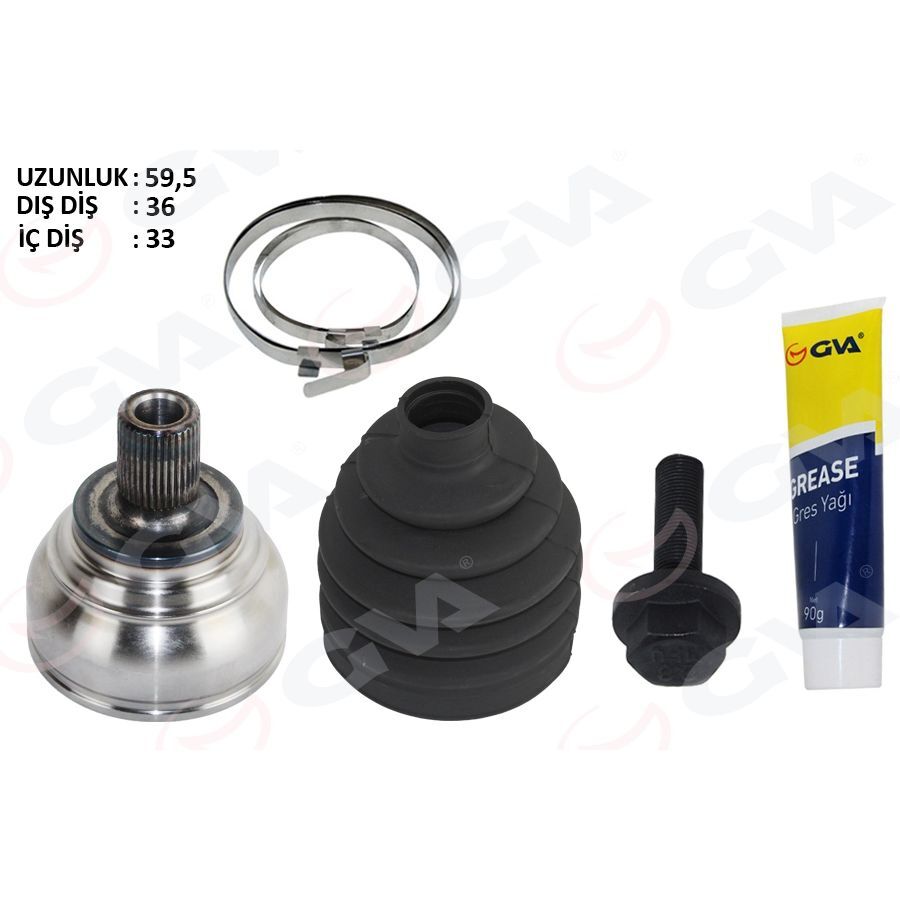 GVA AKS KAFASI DIŞ GOLF7-JETTA-PASSAT-A3 1.2 TSİ-1.4 TSİ-1.6 TDİ 13- CYVA-CYVB-CBZA-CBZB-CPVA-CPTA-CLHA-CLHB-CRKA-CRKB 1.2 TSİ-1.4 TSİ-1.6 TDİ (5M0498099)