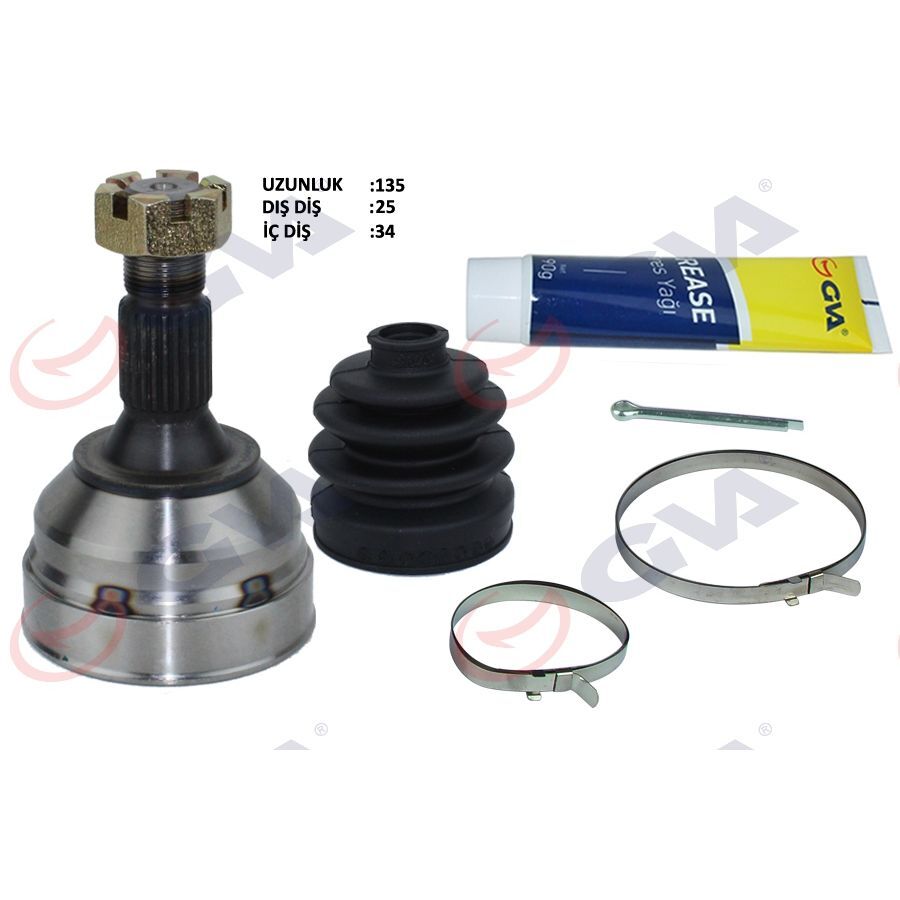 GVA AKS KAFASI DIŞ ÖN PARTNER-BERLINGO 96-08 1.9D 25X34X55.7 134MM (3272.6W)