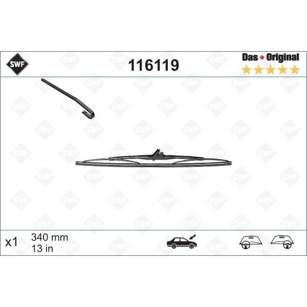 VALEO SİLECEK SÜPÜRGESİ ARKA GOLF3-GOLF4 340 MM (1J6955427)