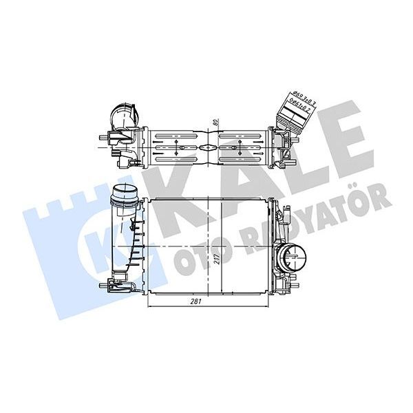 KALE RADYATOR TURBO RADYATÖRÜ RENAULT MEGANE IV 15> SCENIC IV 15> KADJAR 15> CAPTUR I 13> TALISMAN 15> 1.3TCE BRAZING 281X217X80 (144962803R)