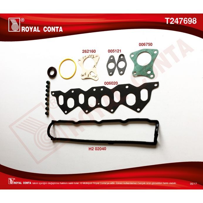 ROYAL MOTOR ÜST TAKIM CONTA SKT KEÇELİ KNG-EXP-CLIO-MGN-R19 F8Q