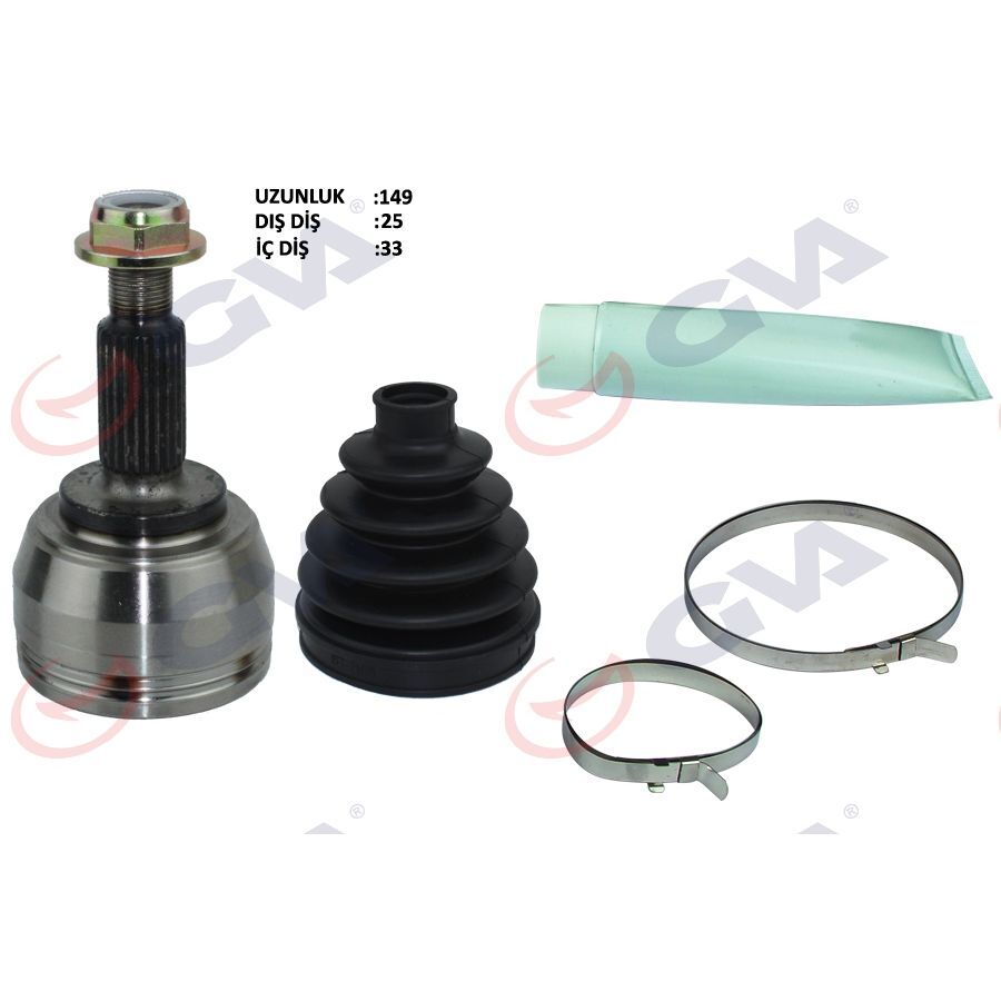 GVA AKS KAFASI DIŞ ÖN RENAULT FLUENCE 09- MEGANE IV 1.5 DCİ 6 VİTES 25X33X52.7 148MM (391001162R)