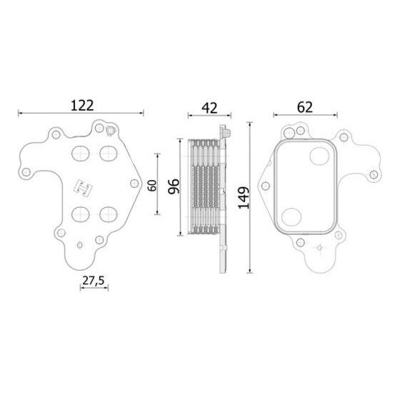 MAHLE YAĞ SOĞUTUCUSU ESANJÖR ASTRA L 21 CORSA F-COMBO E 19 CROSSLAND-GRANDLAND-108-208-301-308- 508- 2008-PARTNER-BERLINGO-C-ELYSEE-C2-C3-C4-DS3-PROACE 1.2 B-D-F12XHT PURETECH (9839253380)