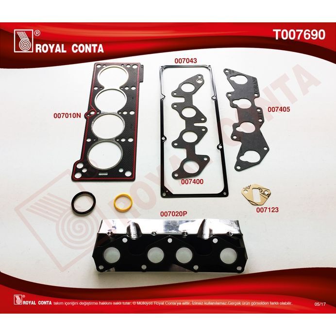 ROYAL ÜST TAKIM CONTA KEÇESİZ R9 BROADWAY RNI-R19-CLIOE6J-E7J 1.4