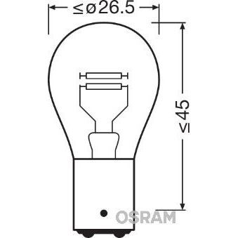 OSRAM AMPUL 12V 1016 STOP 21/4W YAKIN TIRNAK ÇİFT DUY ŞAŞI TIRNAK