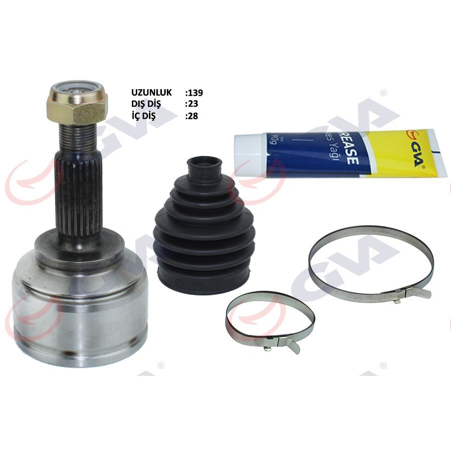 GVA AKS KAFASI DIŞ ÖN CLIO III HB 1.2 16V 05-12 23X28X49 138MM (8200378880)