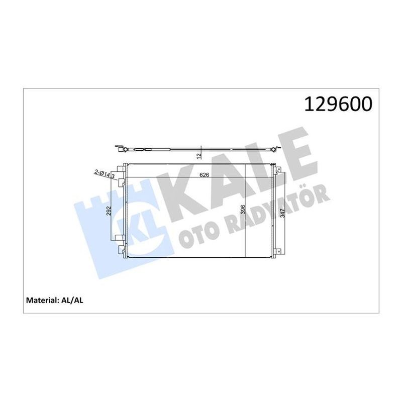 KALE RADYATOR KLİMA RADYATÖRÜ KONDENSER RENAULT MEGANE II 03 SCENIC II 03 GRAND SCENIC II 03 1.5DCI 1.6 1.9DCI 2.0 (8200115543)