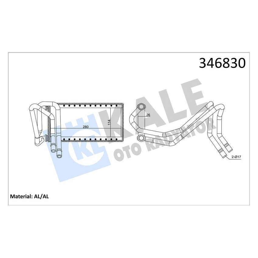 KALE RADYATOR KALORIFER RADYATORU LAND ROVER 276DT 406PN DISCOVERY 3 L319 368DT 428PS R.R SPORT 1 L320 BORULU (JEP500020)