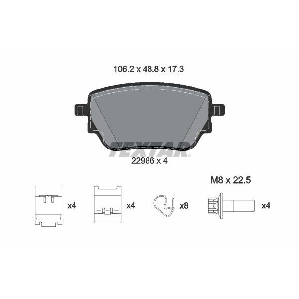 TEXTAR FREN BALATASI W177/W247 (A0004207500)