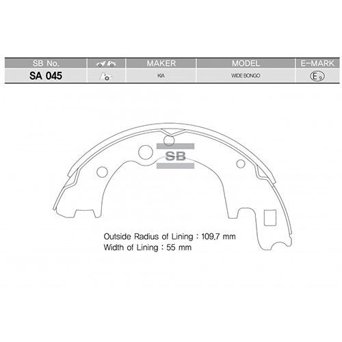 SANGSIN ARKA KAMPANA PABUÇ BALATA KIA K2500 2.5L D4BH TCI 00- (OK71F3328Z)