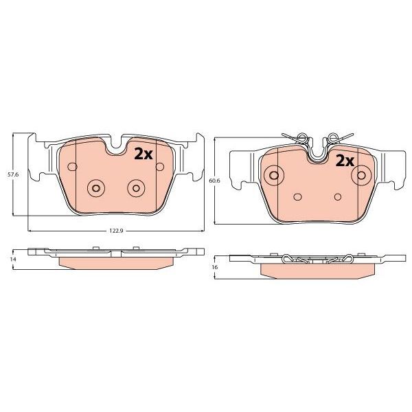 TRW FREN BALATASI ARKA B48-F39/F40/F44 (34106889266)