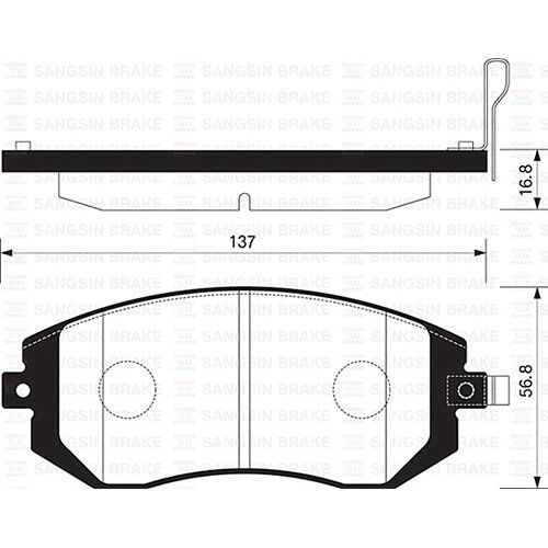 SANGSIN ÖN FREN BALATA SUBARU IMPREZA 1.5L EJ15 GE3 06-12 / FORESTER 2.0L EJ20 SH 08-13 / OUTBACK 2.0L 04-09 / BRZ 2.0L ZC6 12-> / LEGACY 2.0L 04-09 / FORESTER 2.0L EJ20 X SG 03-08 (26296SA010)