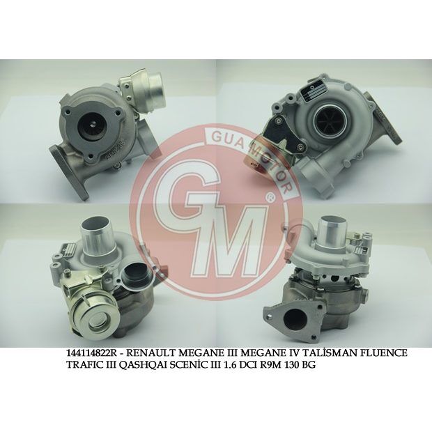 GUA TURBOSARJ MERCEDES VITO OM622 W447 . RENAULT TRAFIC III 15> MEGANE IV 15> FLUENCE 13> TALISMAN 15> K ADJAR 15> X-TRAIL III 16> QASHQAI II 13> R9M 1.6 DCI (144110972R)
