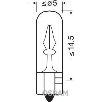OSRAM AMPUL 12V 1.2W KÜÇÜK DİPSİZ GÖSTERGE DUYSUZ