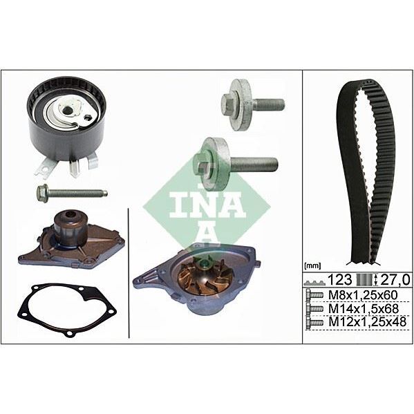 INA SU POMPALI TRIGER SETI 123 DIS 27MM CLIO II 01>06 MEGANE II 04> KANGO 01> MICRA III 04> DUSTER 10> 1.5 DCI K9K EURO 3 EURO 4 (119A02421R)