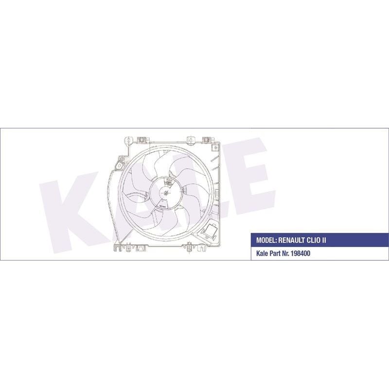 KALE RADYATOR FAN GRUBU DAVLUMBAZLI RENAULT CLIO III AC FAN GRUBU 7701068310 (77010683107701067978)